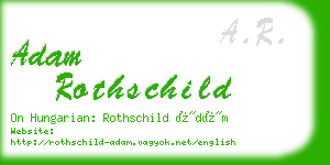 adam rothschild business card
